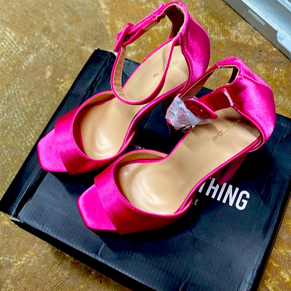 Pink Satin Women's Sandals